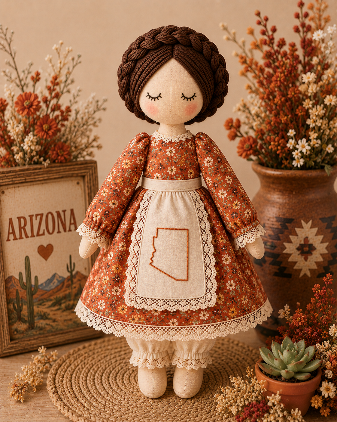 Arizona - Rust Orange Floral