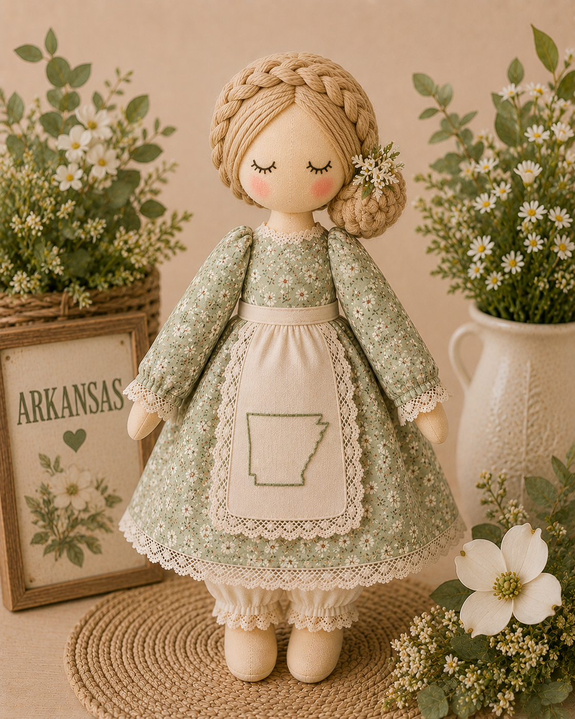 Arkansas - Sage Green Floral