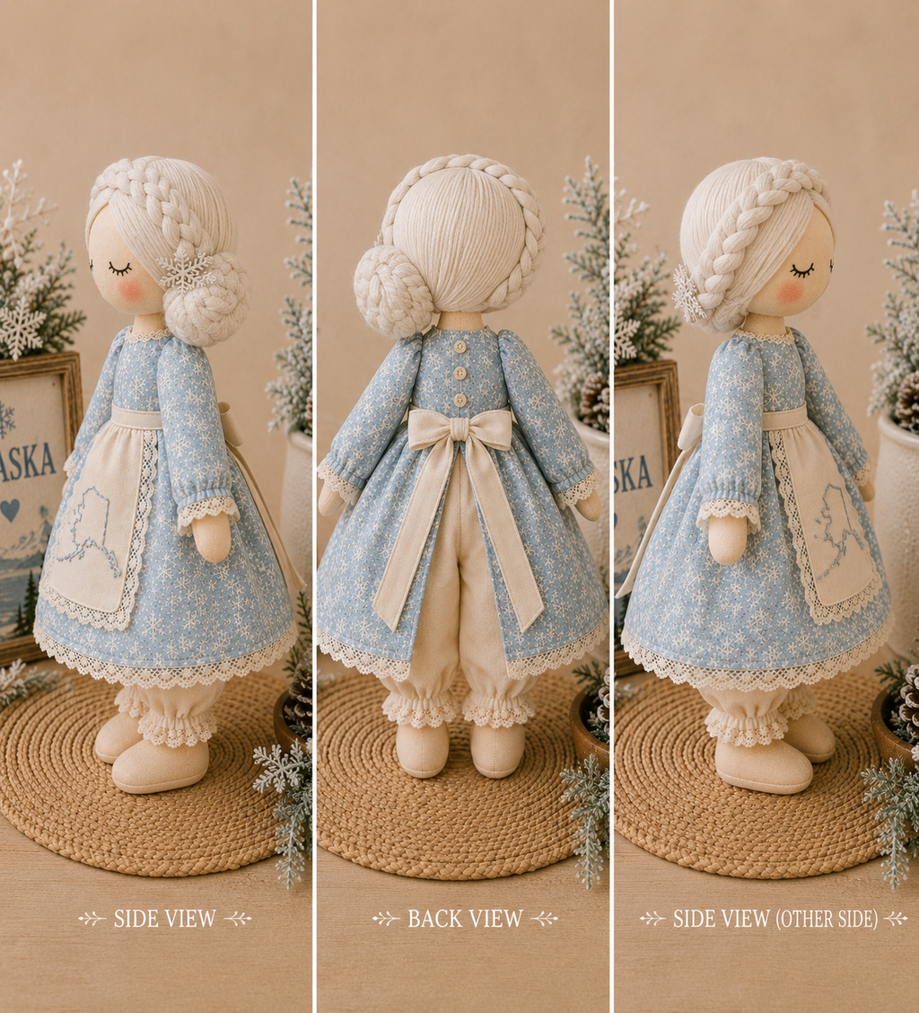 Alaska - Icy Blue Snowflake