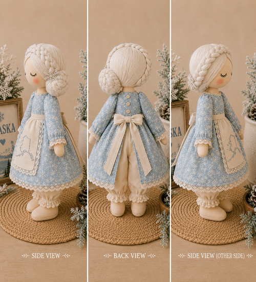 Alaska - Icy Blue Snowflake